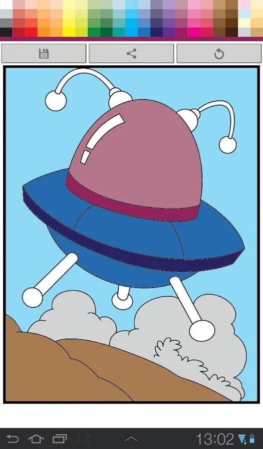 UFO &amp; Alien Coloring截图2