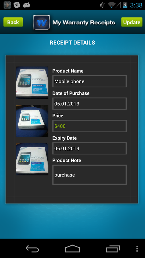 My Warranty Receipt截图8