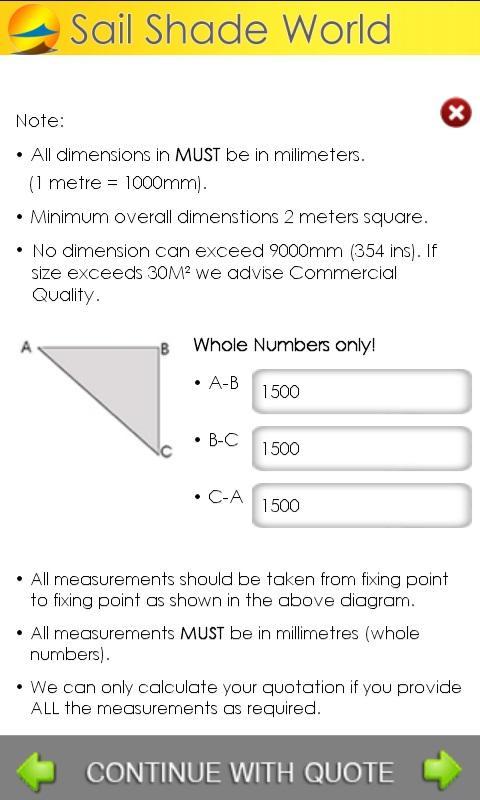 Shade Sail Price Estimator截图4