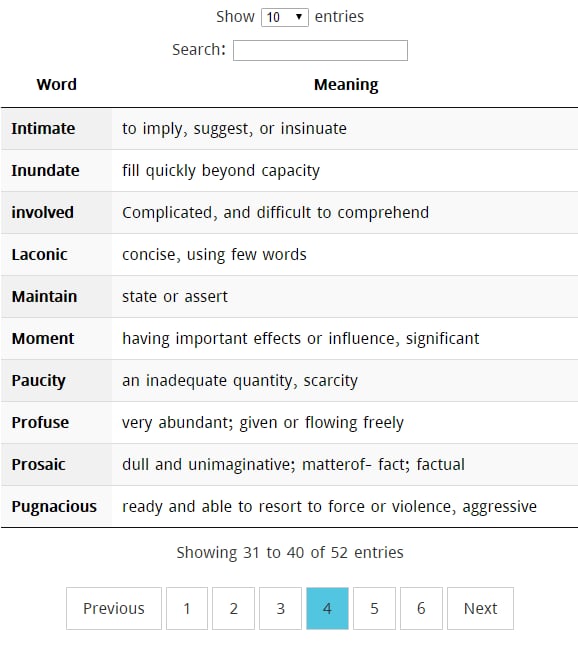 GRE Top 52 Words截图2