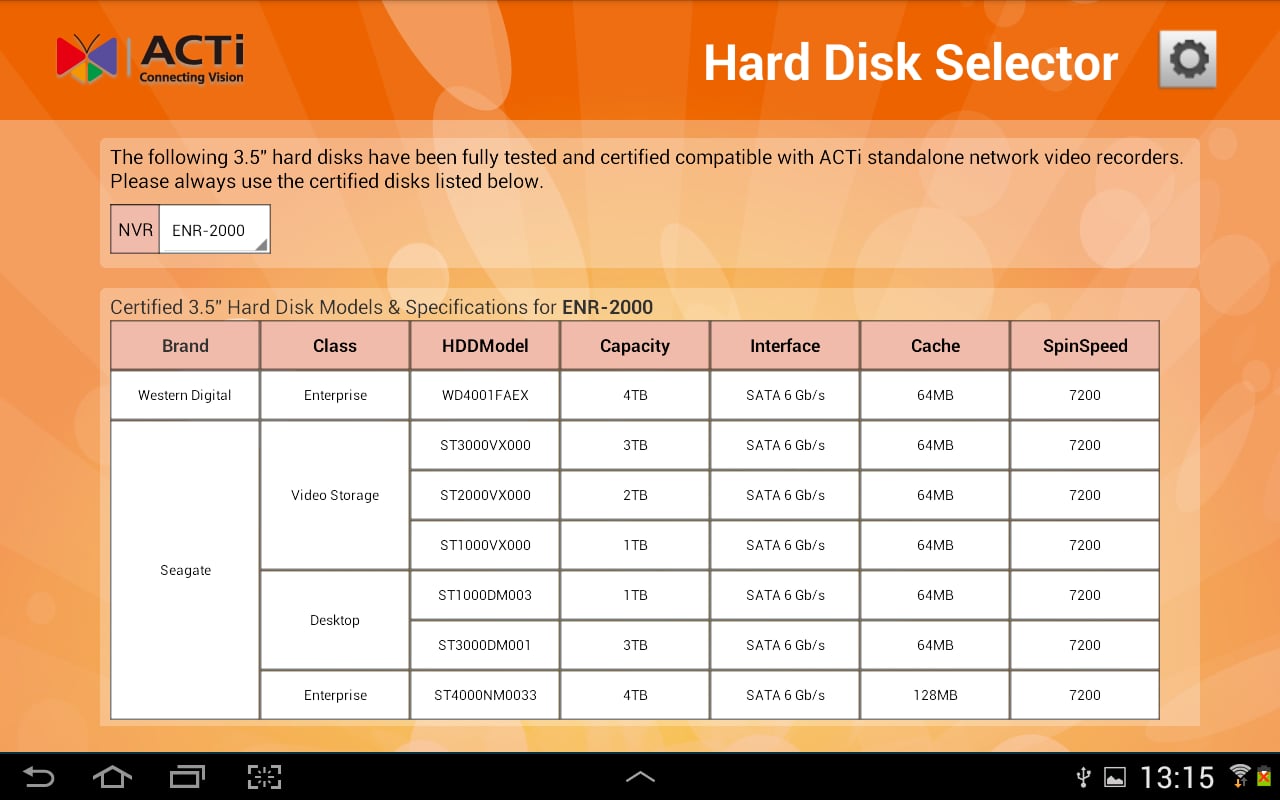 ACTi Hard Disk Selector截图1