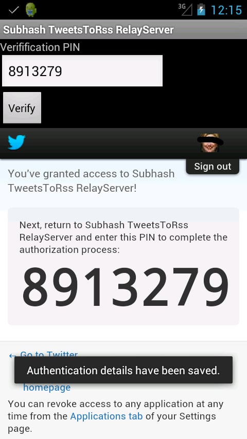 Subhash TweetsToRSS Serv...截图8