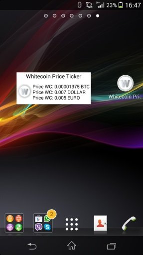 Whitecoin Price Ticker截图1