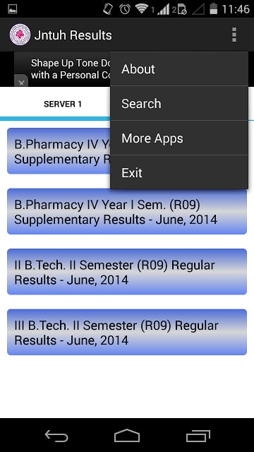 JNTUH Results截图3