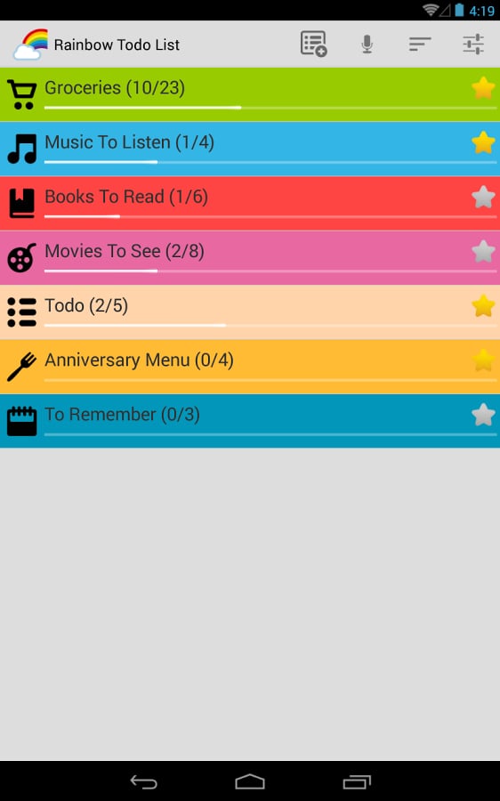 Rainbow Todo List截图2