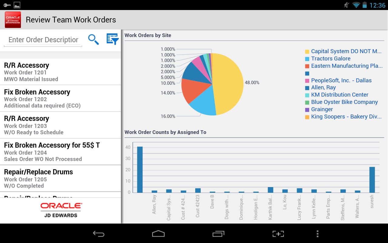 Team Work Orders - JDE E...截图4