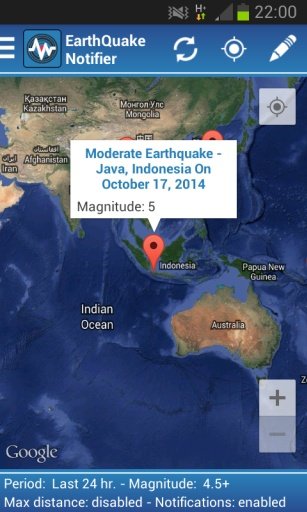 Earthquake Notifier截图5