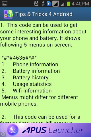 Tips &amp; Tricks 4 Android截图3