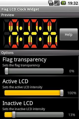 Flag LCD Clock Widget Es...截图2