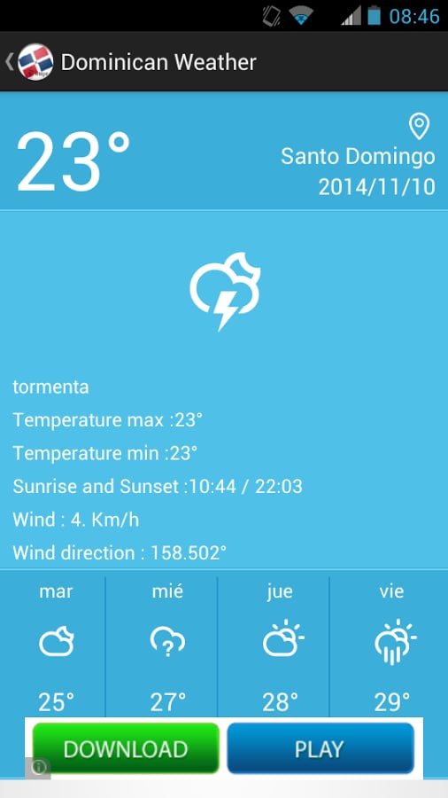 El tiempo en República Dominicana截图3