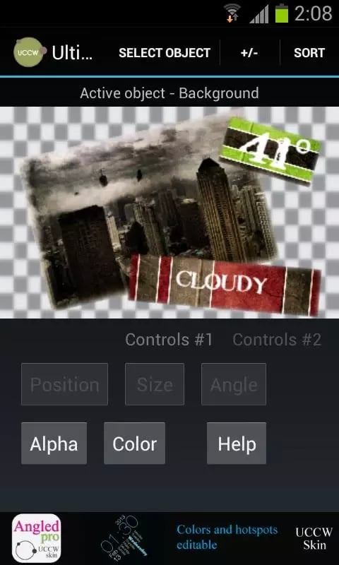 Grunge Weather UCCW Widg...截图3