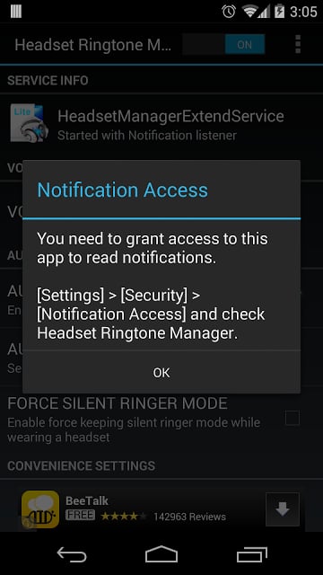Headset Ringtone Manager Lite截图3