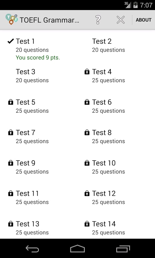 TOEFL Grammar Test截图2