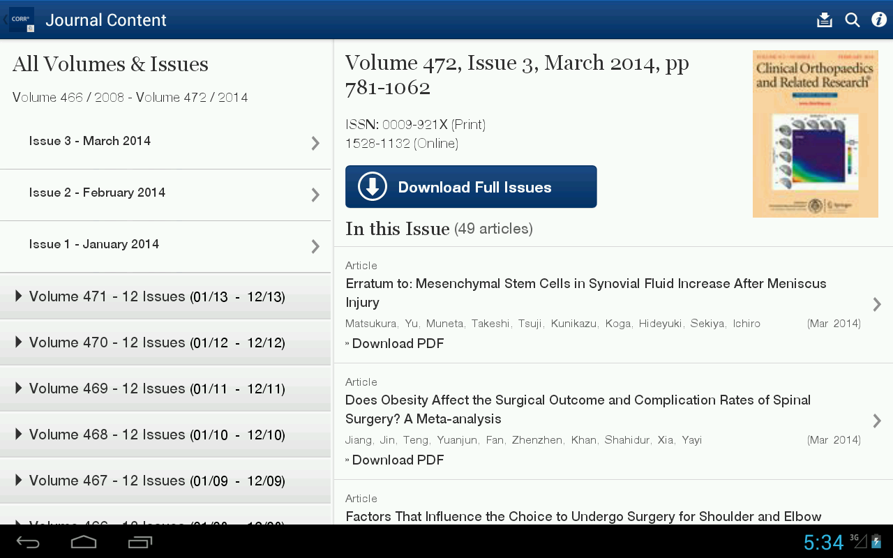 Clinical Orthopaedics Rel Res®截图2