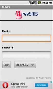 FreeSMS : Free SMS to India截图
