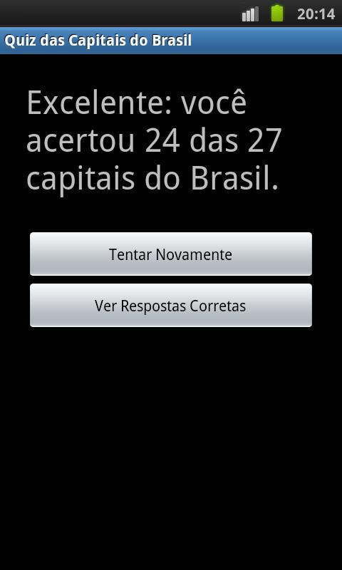 Quiz das Capitais do Brasil截图2