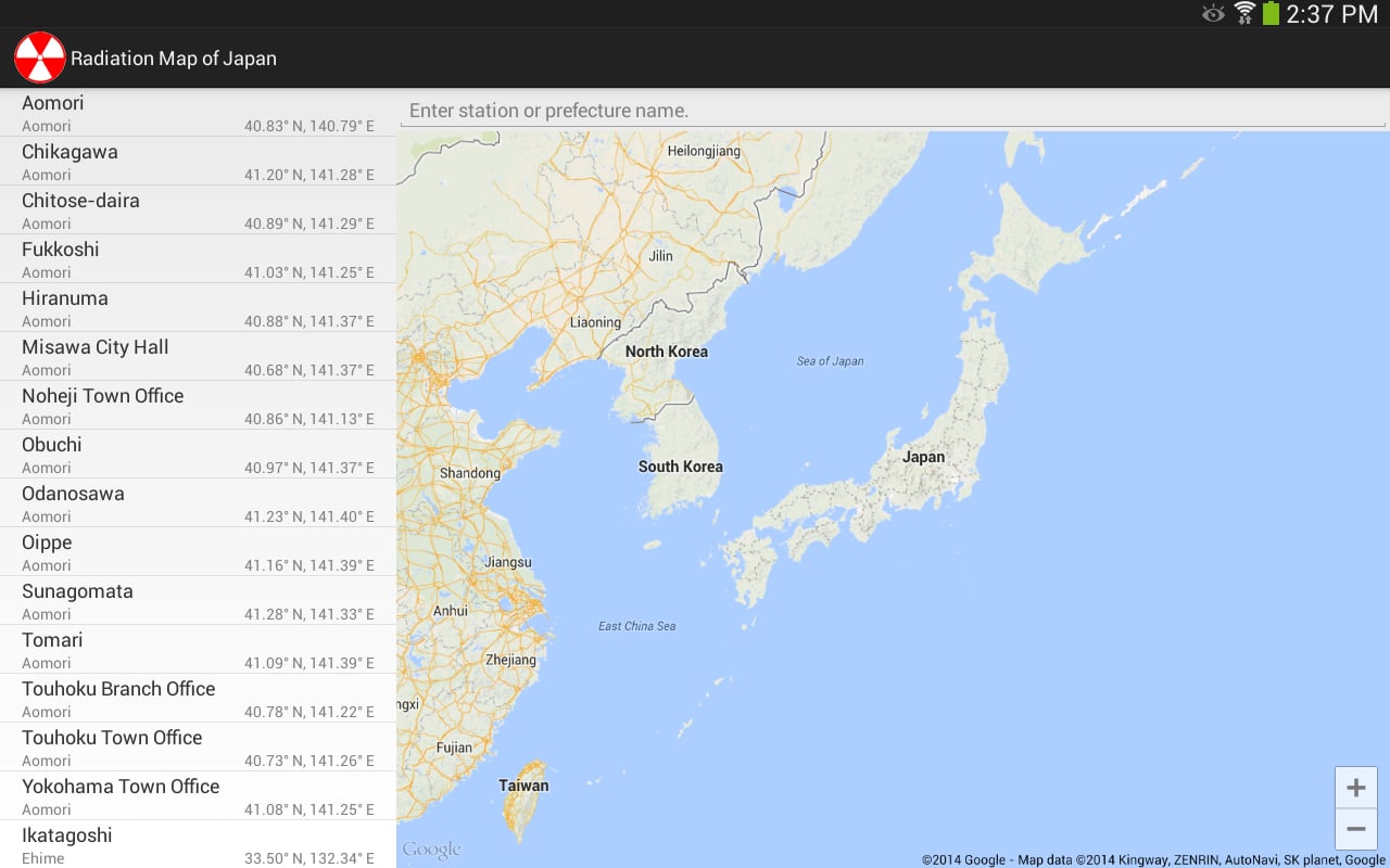 Radiation Map of Japan截图7