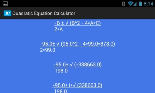 Quadratic Equation Calculator截图6