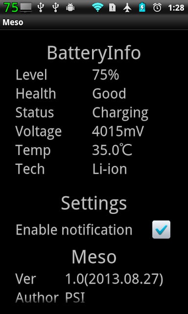 Meso: Simple Battery Indicator截图1