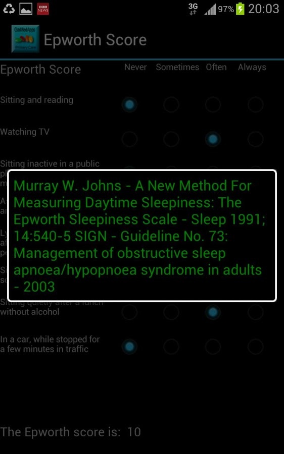 Epworth Score截图3