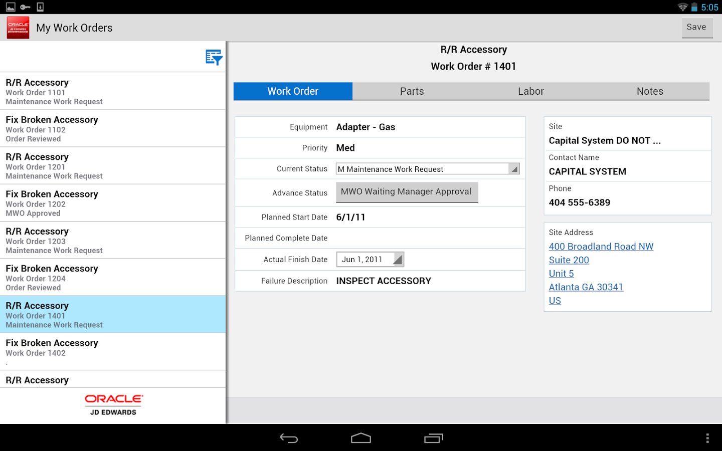 My Work Orders - JDE E1截图1