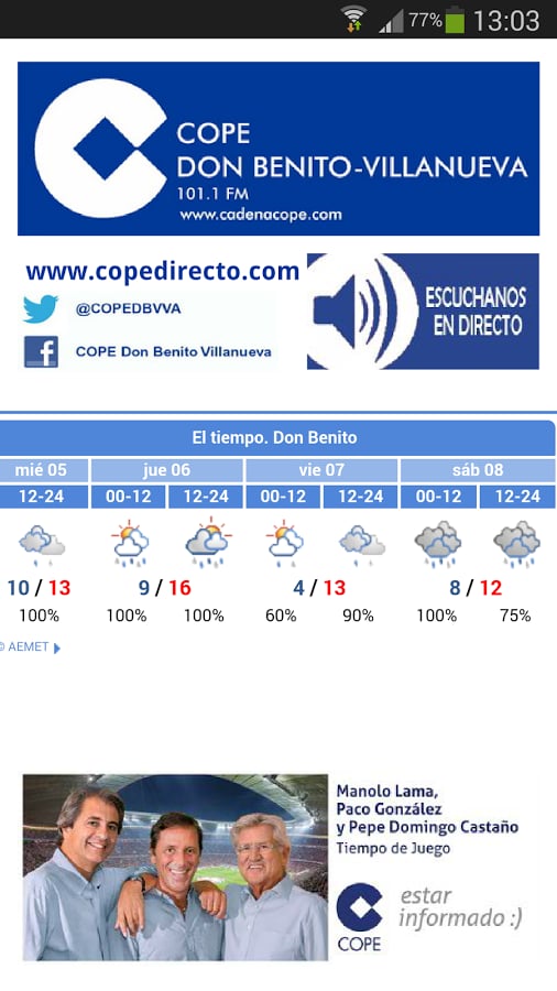 COPE Don Benito-Villanueva截图1