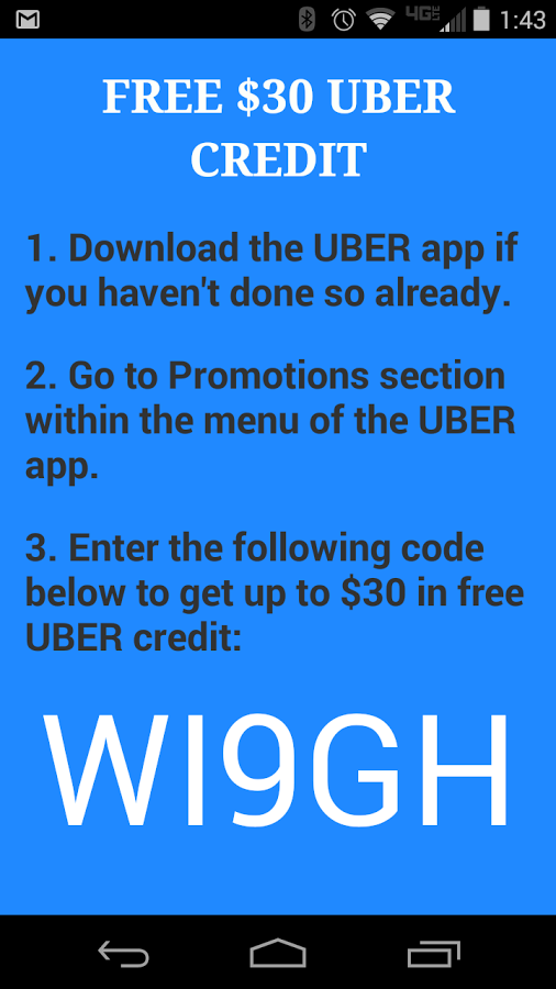 $30 Free Uber Credit截图2