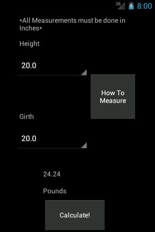 Horse Weight Calculator截图3