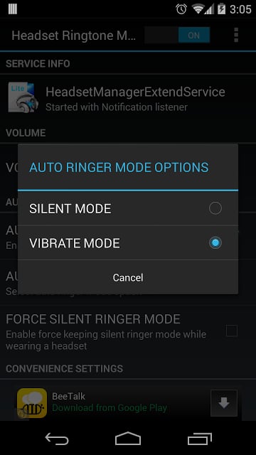 Headset Ringtone Manager Lite截图2