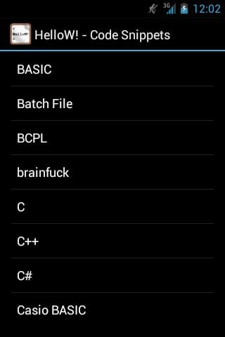 HelloW! - Code Snippets截图2