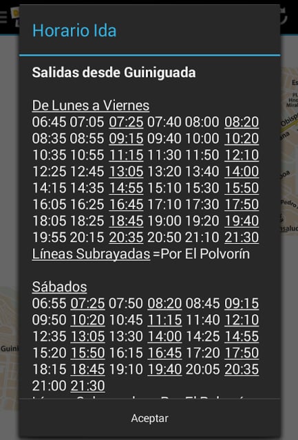 Horario Guaguas LPGC截图6