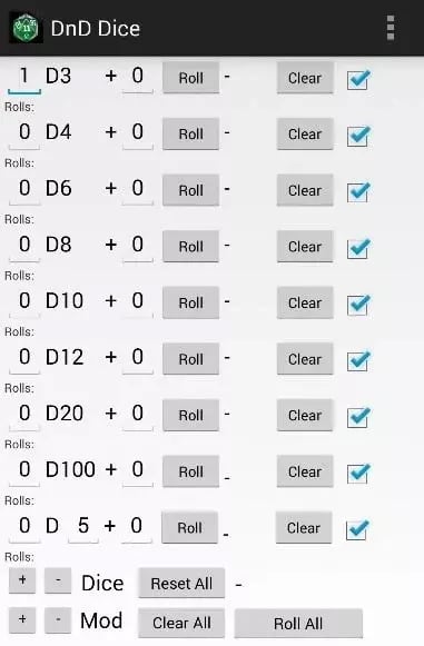 DnD Dice Roller截图2