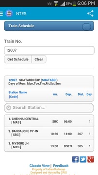 National Train Enquiry System截图