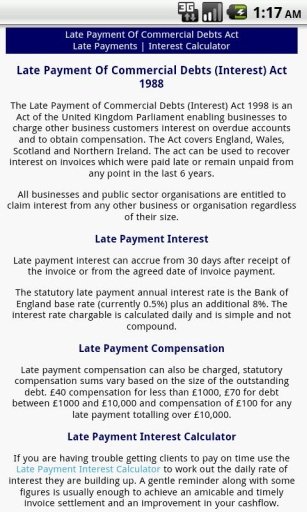 Late Payment Interest Calc截图2