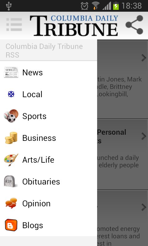 RSS Reader - Columbia Da...截图3