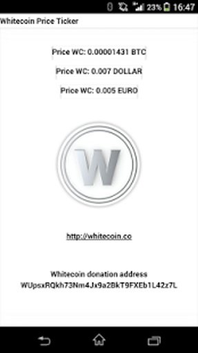 Whitecoin Price Ticker截图2