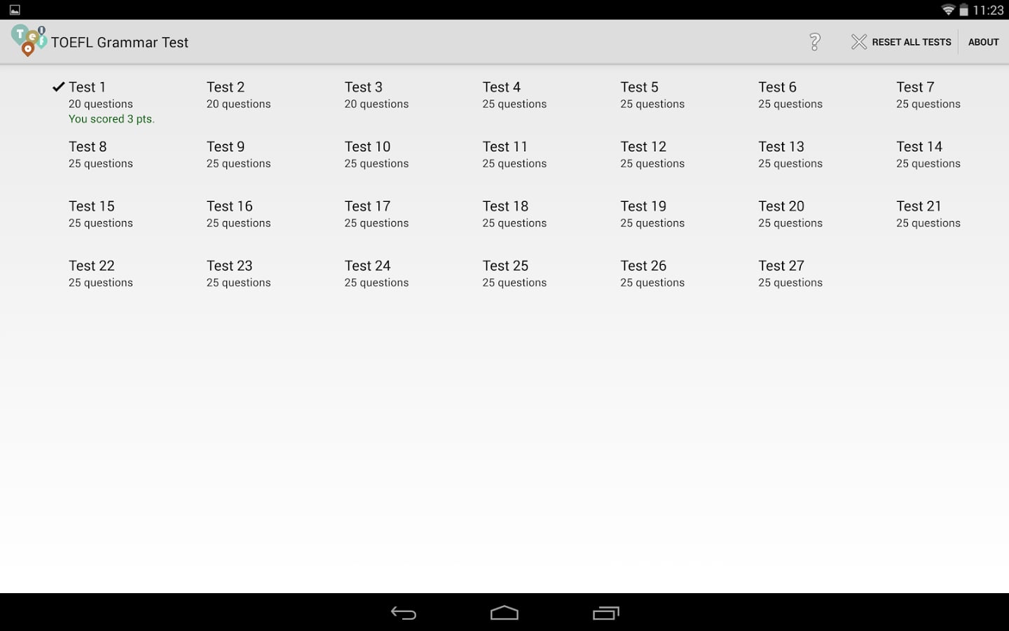 TOEFL Grammar Test截图8