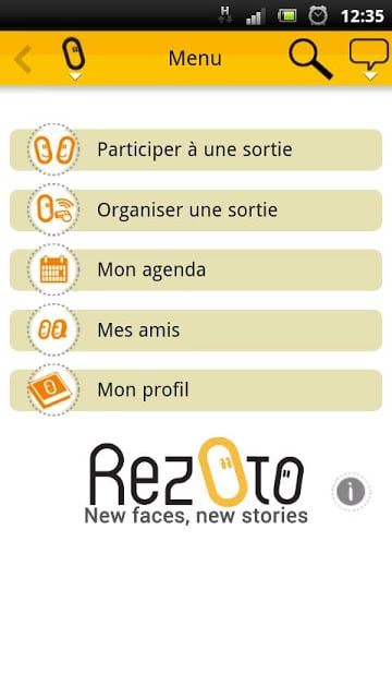 Rezoto : partage de sorties截图1