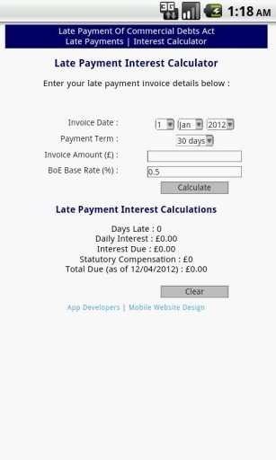 Late Payment Interest Calc截图4