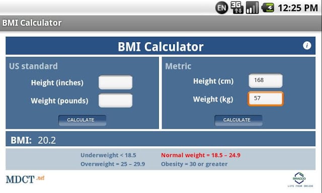 MDCT BMI Calculator截图2