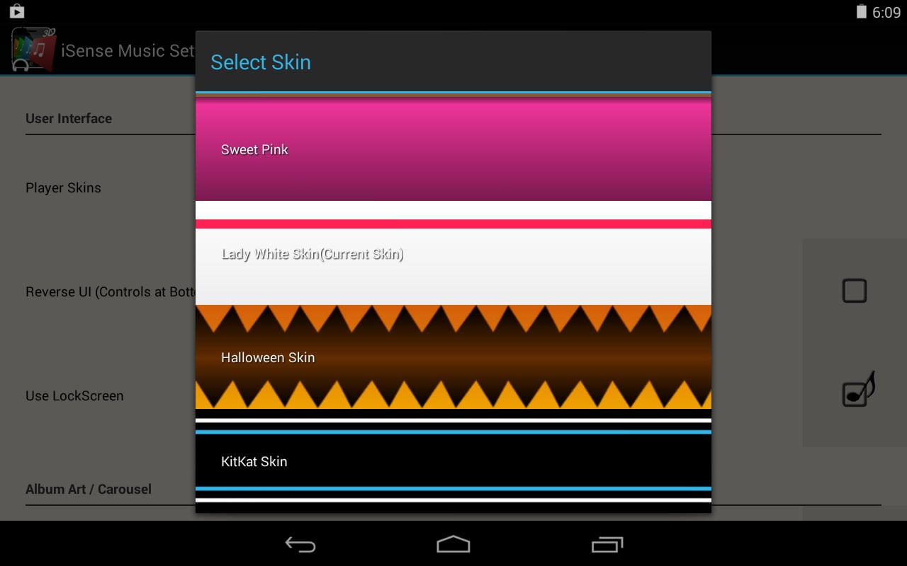 iSense Music KitKat Skin截图8