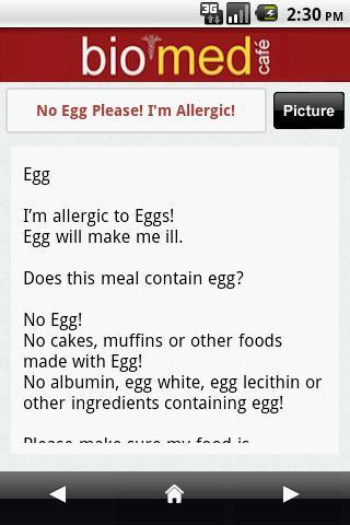 Biomed Allergy Translator截图5