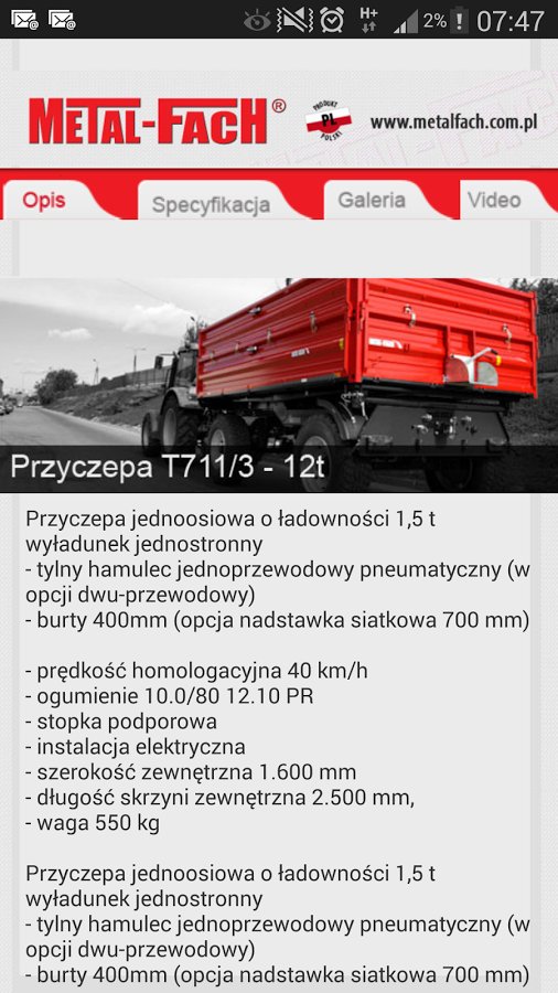 Metalfach Przyczepy 1.5截图1