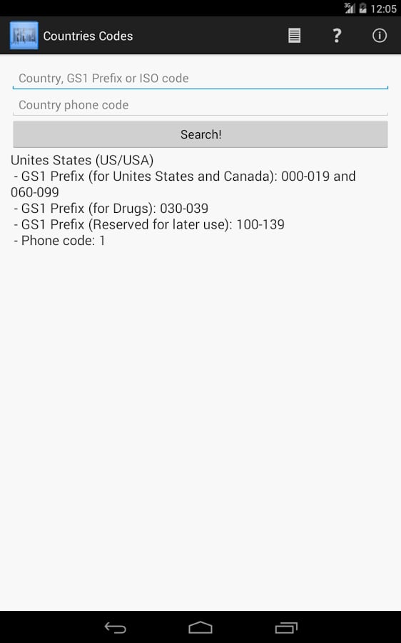 Countries Codes截图5