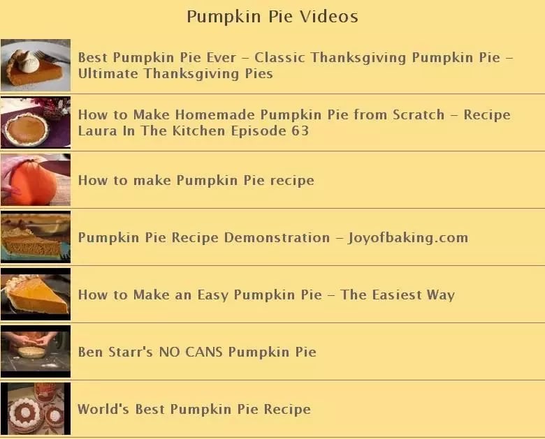 Free Pumpkin Pie Recipes截图2