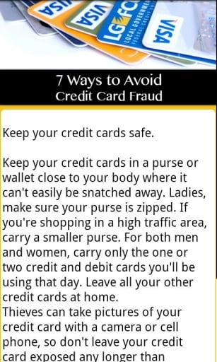 7 Ways to Avoid Card Fraud截图1