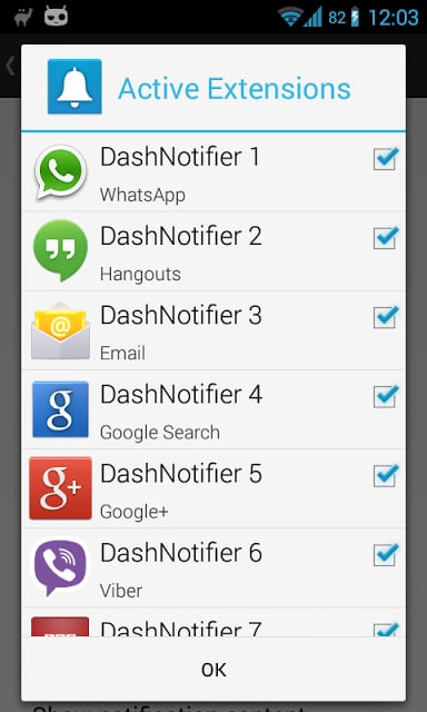 DashNotifier for DashClock截图1