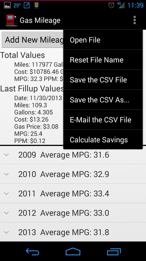 Gas Mileage截图1