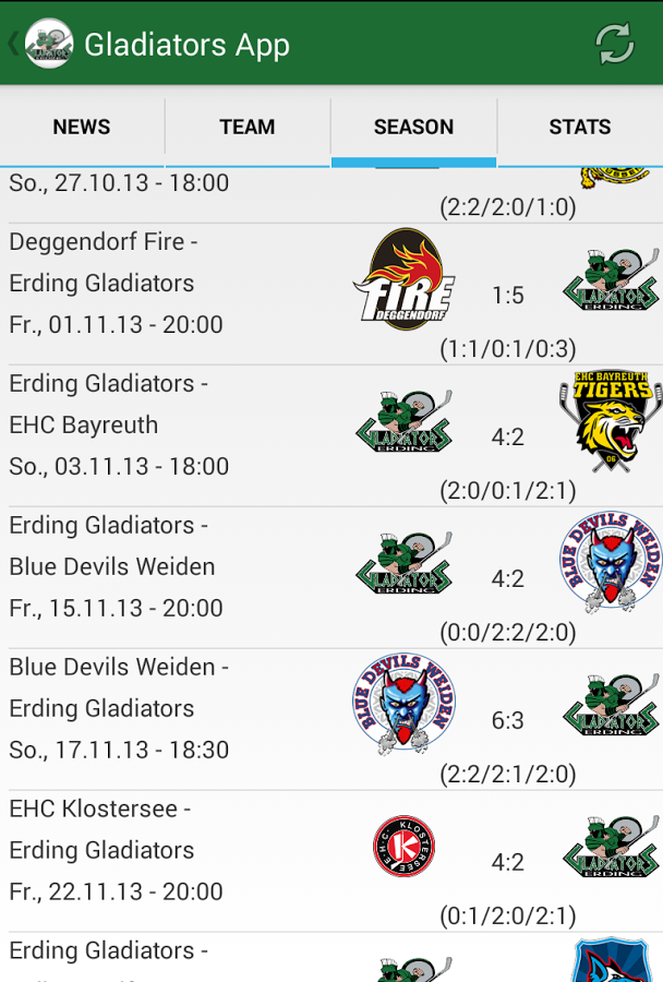 Erding Gladiators Mobile App截图3