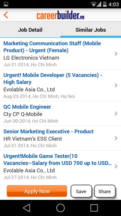 CareerBuilder.vn Job Sea...截图2